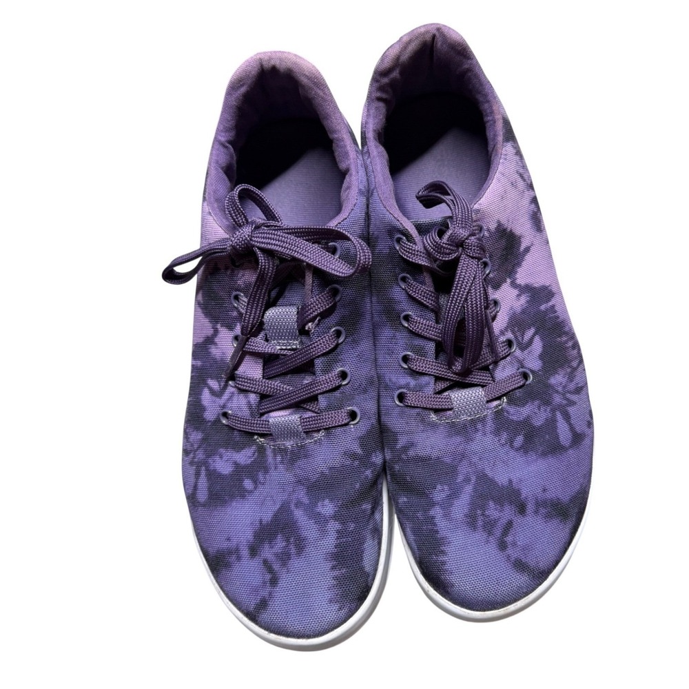 NOBULL Canvas Trainer Purple Tie Dye Mens 8 Womens 9.5 Low Top Sneakers